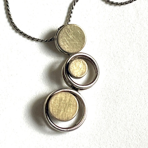 Elizabeth Garvin Designs Jewelry - Elegant Gold and Silver Pendant Necklace by Elizabeth Garvin Designs